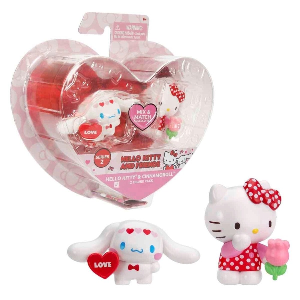 Hello Kitty & Cinnamoroll Series 2 Valentine 2 Figure Pack Jazwares‎ Sanrio